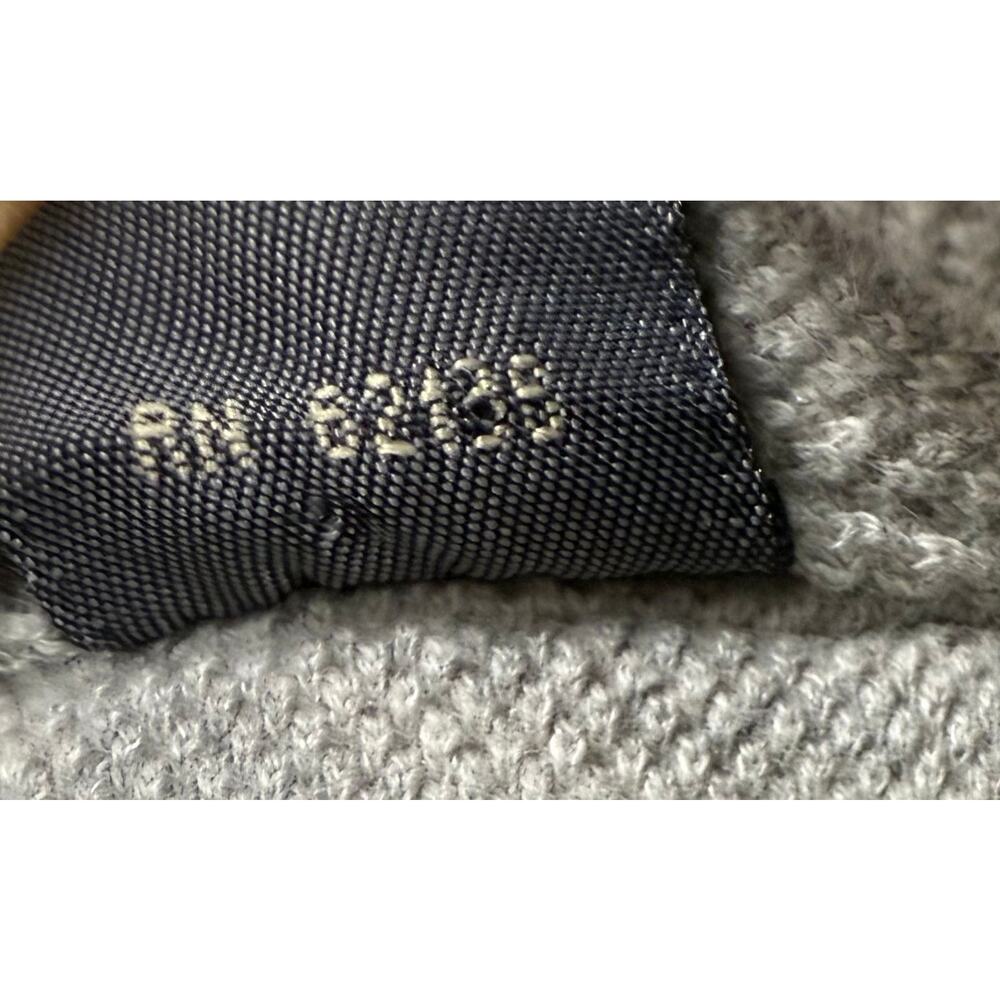 Y2K Guess USA Quarter Zip Sweatshirt Men L Gray Navy Chevron Stripe Collar Rugby - Picture 7 of 7